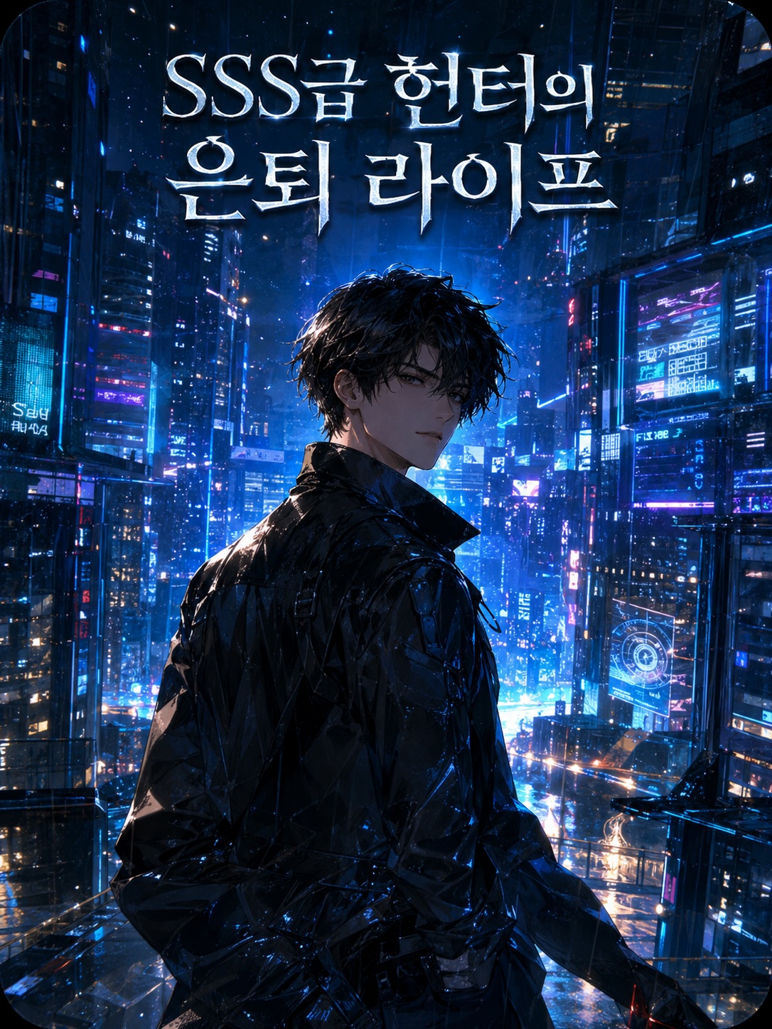 푸른 달의 기사 웹소설 표지